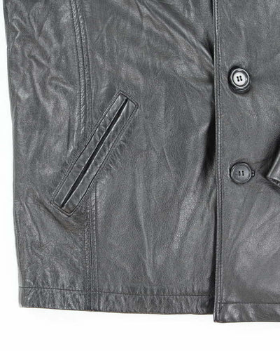 Vintage Danier Heavyweight Leather Button Up Jacket - S