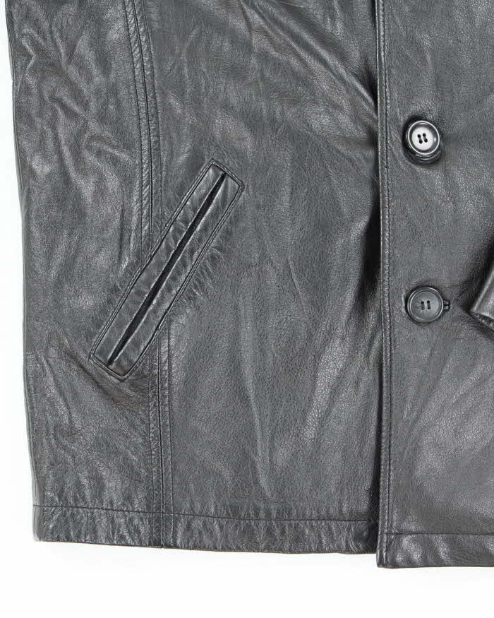 Vintage Danier Heavyweight Leather Button Up Jacket - S