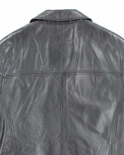 Vintage Danier Heavyweight Leather Button Up Jacket - S