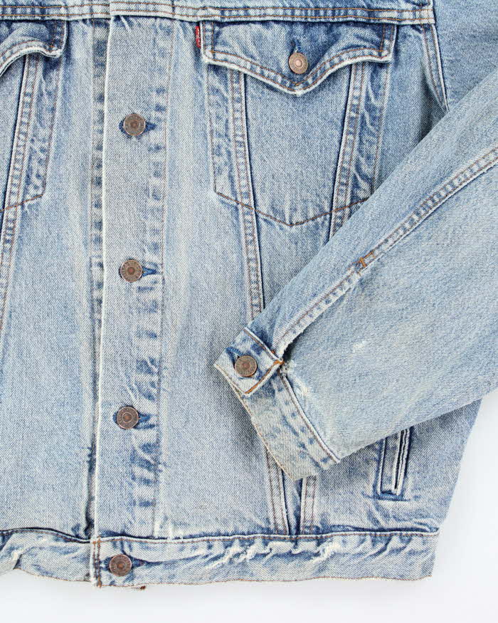 Vintage 90's Levi's Medium Wash Faded Denim Jacket - L