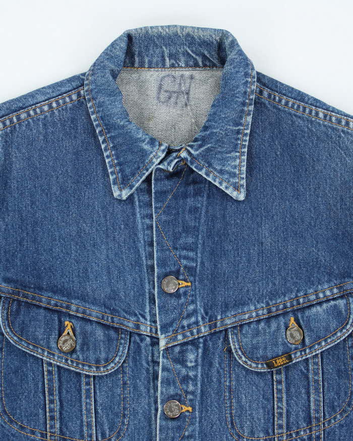 Vintage 90's Lee Dark Wash Faded Denim Jacket - S