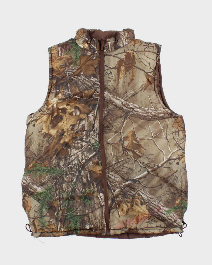 Vintage 2000's Real Tree Reversible Camouflage Puffer Gilet - XL