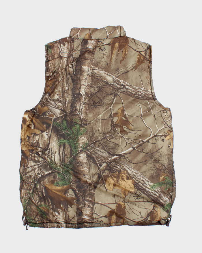 Vintage 2000's Real Tree Reversible Camouflage Puffer Gilet - XL