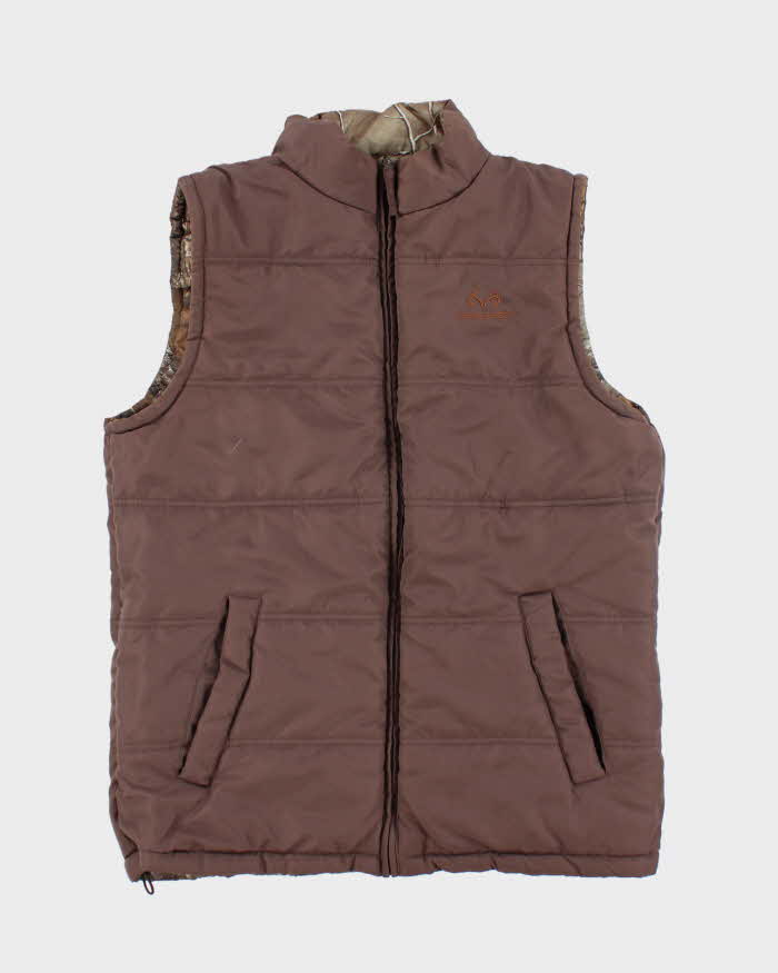 Vintage 2000's Real Tree Reversible Camouflage Puffer Gilet - XL