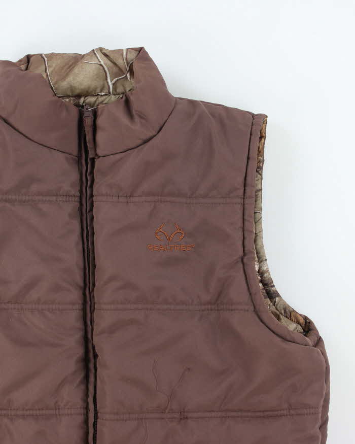 Vintage 2000's Real Tree Reversible Camouflage Puffer Gilet - XL