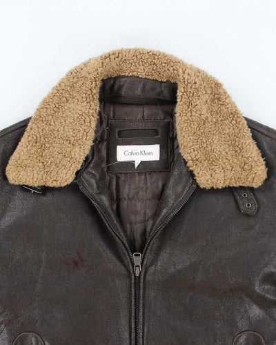 Calvin Klein Faux Leather Jacket - M