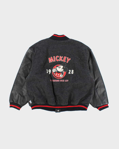 Disney Mickey Mouse Wool Blend Bomber Jacket - XL
