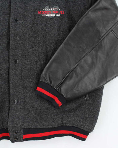Disney Mickey Mouse Wool Blend Bomber Jacket - XL