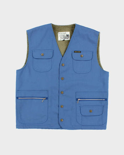 Vintage Ruck Dam Blue Lined Gillet - L