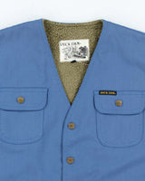 Vintage Ruck Dam Blue Lined Gillet - L