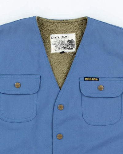 Vintage Ruck Dam Blue Lined Gillet - L