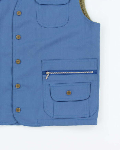 Vintage Ruck Dam Blue Lined Gillet - L