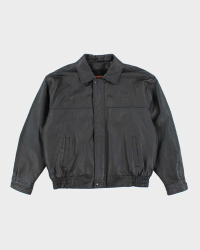 Vintage Canada Sportswear Black Leather Jacket - L