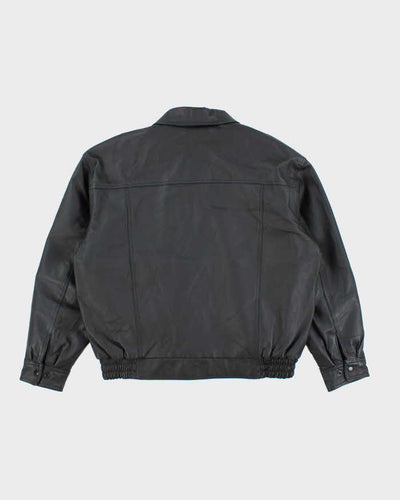 Vintage Canada Sportswear Black Leather Jacket - L
