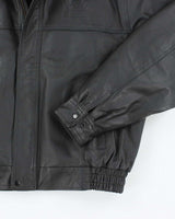 Vintage Canada Sportswear Black Leather Jacket - L