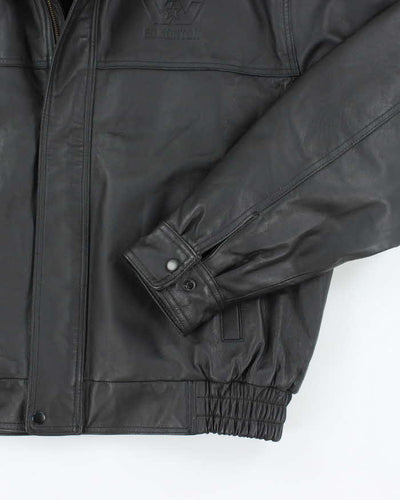 Vintage Canada Sportswear Black Leather Jacket - L