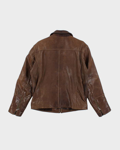 Vintage 90's Danier Heavyweight Leather Zip Up Jacket - M
