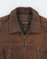 Vintage 90's Danier Heavyweight Leather Zip Up Jacket - M