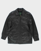 Vintage 90's Danier Heavyweight Oversized Leather Zip Up Jacket - L