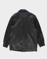 Vintage 90's Danier Heavyweight Oversized Leather Zip Up Jacket - L