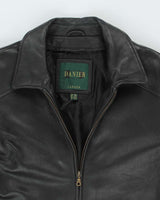 Vintage 90's Danier Heavyweight Oversized Leather Zip Up Jacket - L