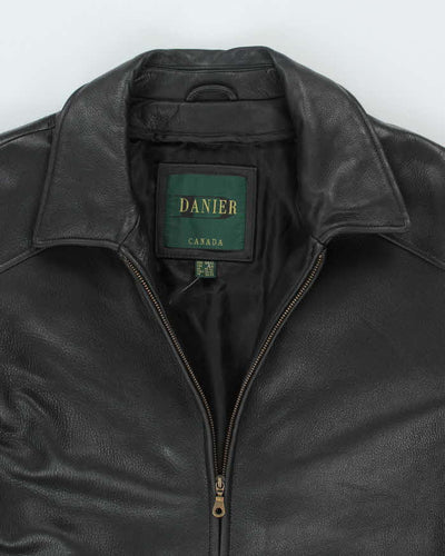 Vintage 90's Danier Heavyweight Oversized Leather Zip Up Jacket - L
