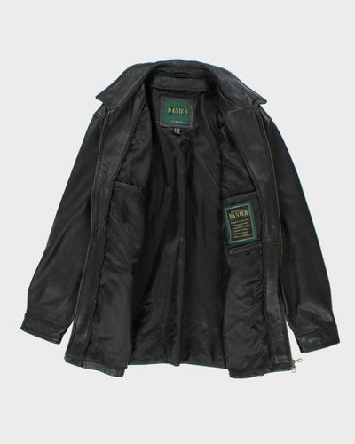 Vintage 90's Danier Heavyweight Oversized Leather Zip Up Jacket - L
