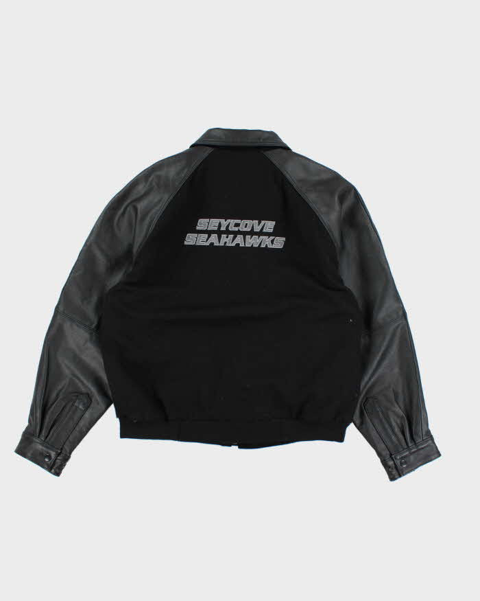 Seycove Seahawks Heavyweight Leather Varsity Jacket - M