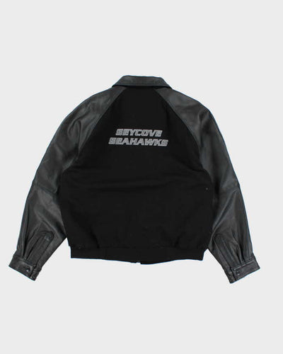 Seycove Seahawks Heavyweight Leather Varsity Jacket - M