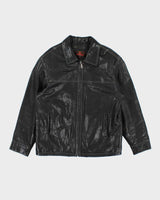 Vintage 90's Danier Contrast Stitch Heavyweight Leather Jacket - L
