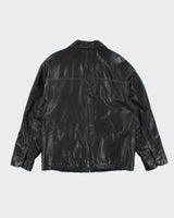 Vintage 90's Danier Contrast Stitch Heavyweight Leather Jacket - L