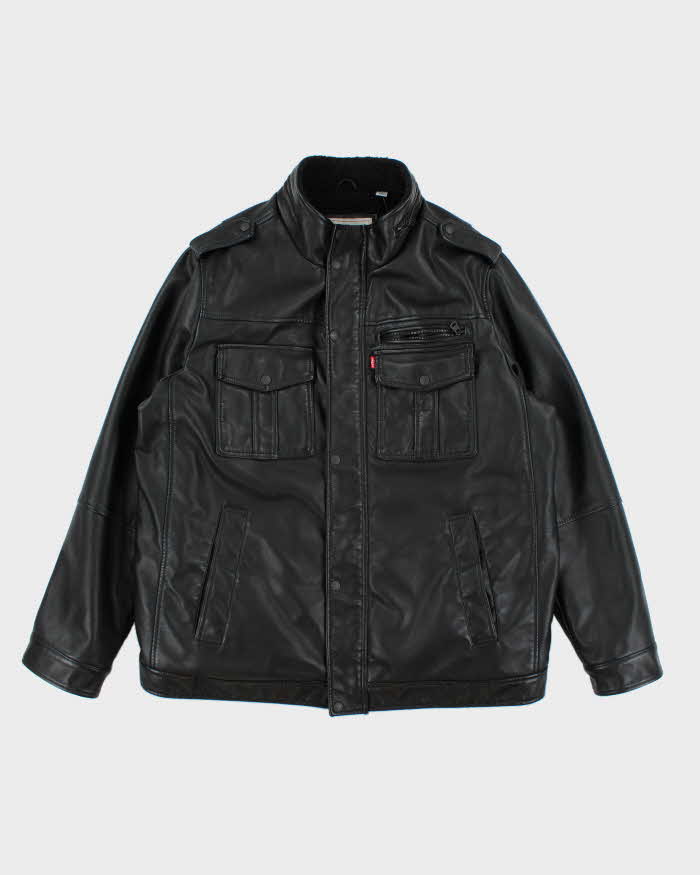 Vintage Levi's Heavyweight Fleece Lined Leather Jacket - XL
