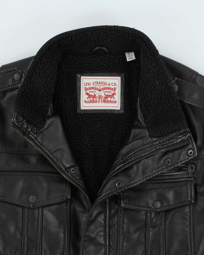 Vintage Levi's Heavyweight Fleece Lined Leather Jacket - XL