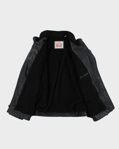 Vintage Levi's Heavyweight Fleece Lined Leather Jacket - XL