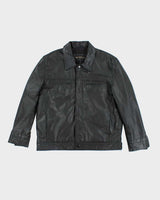 Vintage 90's Ben Sherman Button Up Leather Jacket - L
