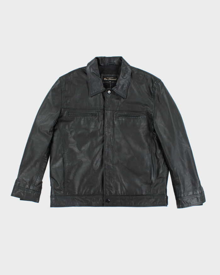 Vintage 90's Ben Sherman Button Up Leather Jacket - L
