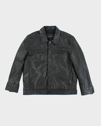 Vintage 90's Ben Sherman Button Up Leather Jacket - L