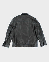 Vintage 90's Ben Sherman Button Up Leather Jacket - L