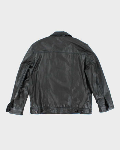 Vintage 90's Ben Sherman Button Up Leather Jacket - L