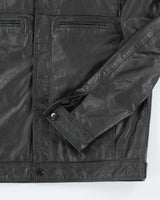 Vintage 90's Ben Sherman Button Up Leather Jacket - L