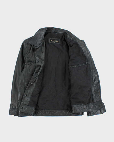Vintage 90's Ben Sherman Button Up Leather Jacket - L