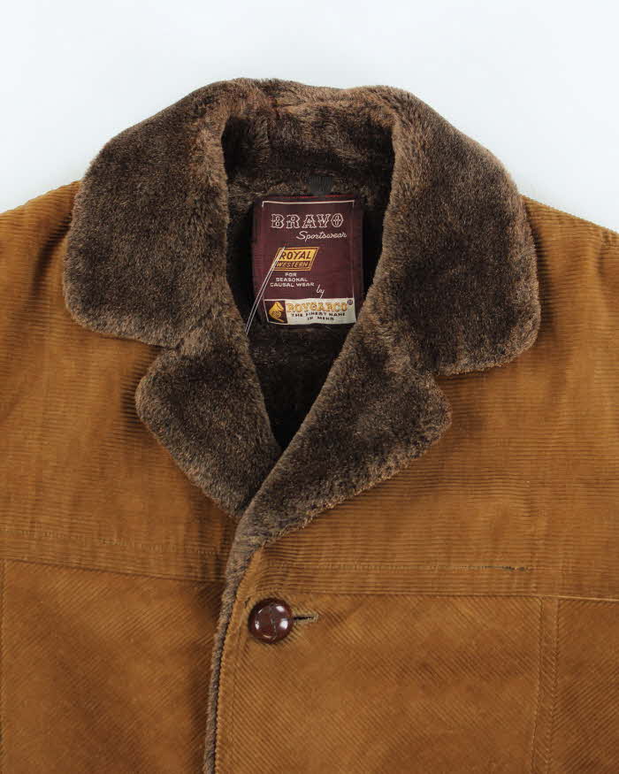 Vintage Bravo Corduroy Faux Fur Lined Jacket - M – Rokit