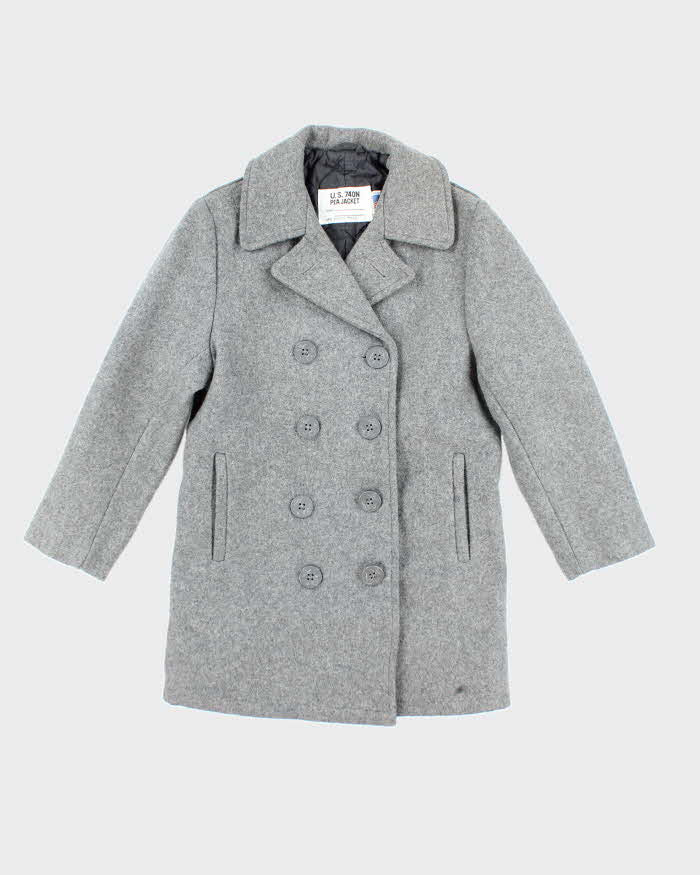 Vintage Schott Grey Pea Jacket - S