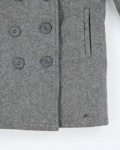 Vintage Schott Grey Pea Jacket - S