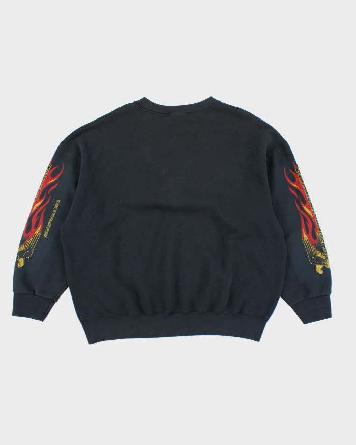 Vintage 90's Oversized Biker Graphic Print Sweatshirt - XXL