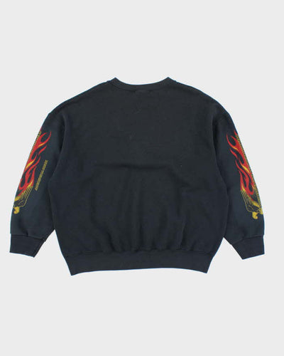 Vintage 90's Oversized Biker Graphic Print Sweatshirt - XXL