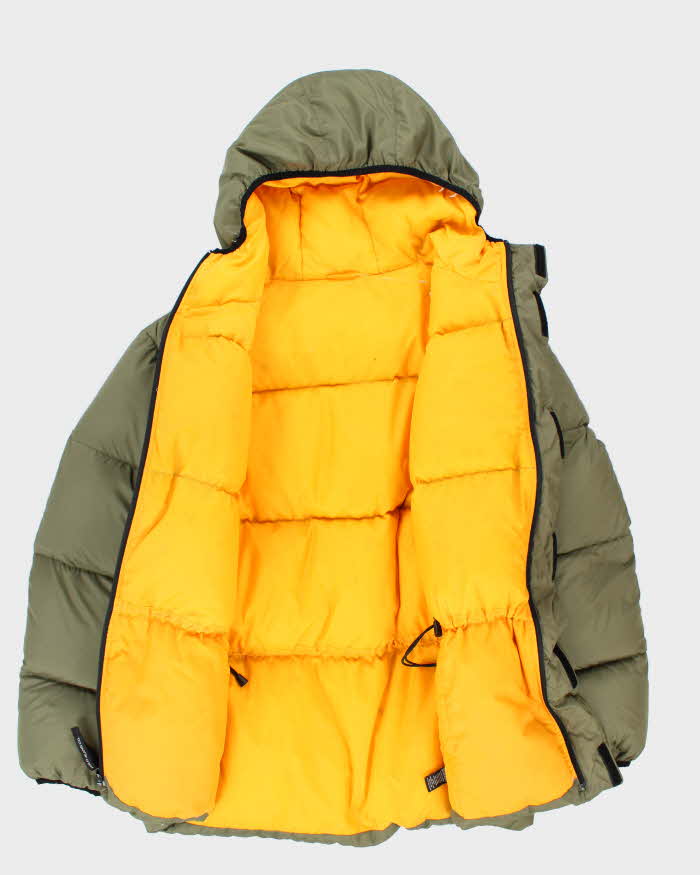 Vintage 00s Ralph Lauren Polo Jeans Green Hooded Puffer Jacket - XL