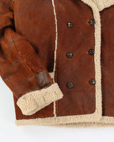 Vintage 90s 00s Guess Soft Leather Faux Shearling Jacket - M