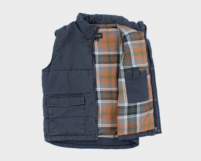 Vintage Dakota Flannel Lined Sleeveless Workwear Jacket - L