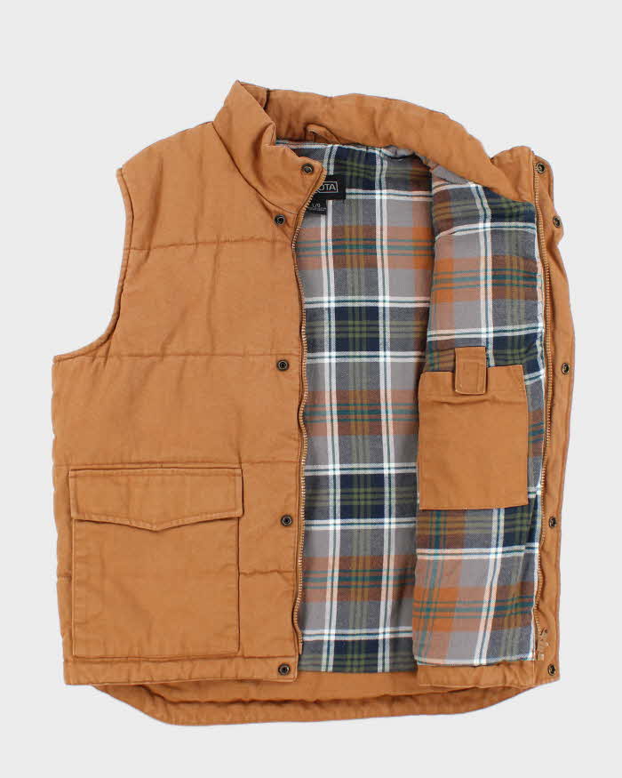 Vintage Dakota Flannel Lined Sleeveless Workwear Jacket - L